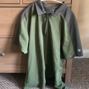 Kuhl Shadow Large Green Zipper Polo